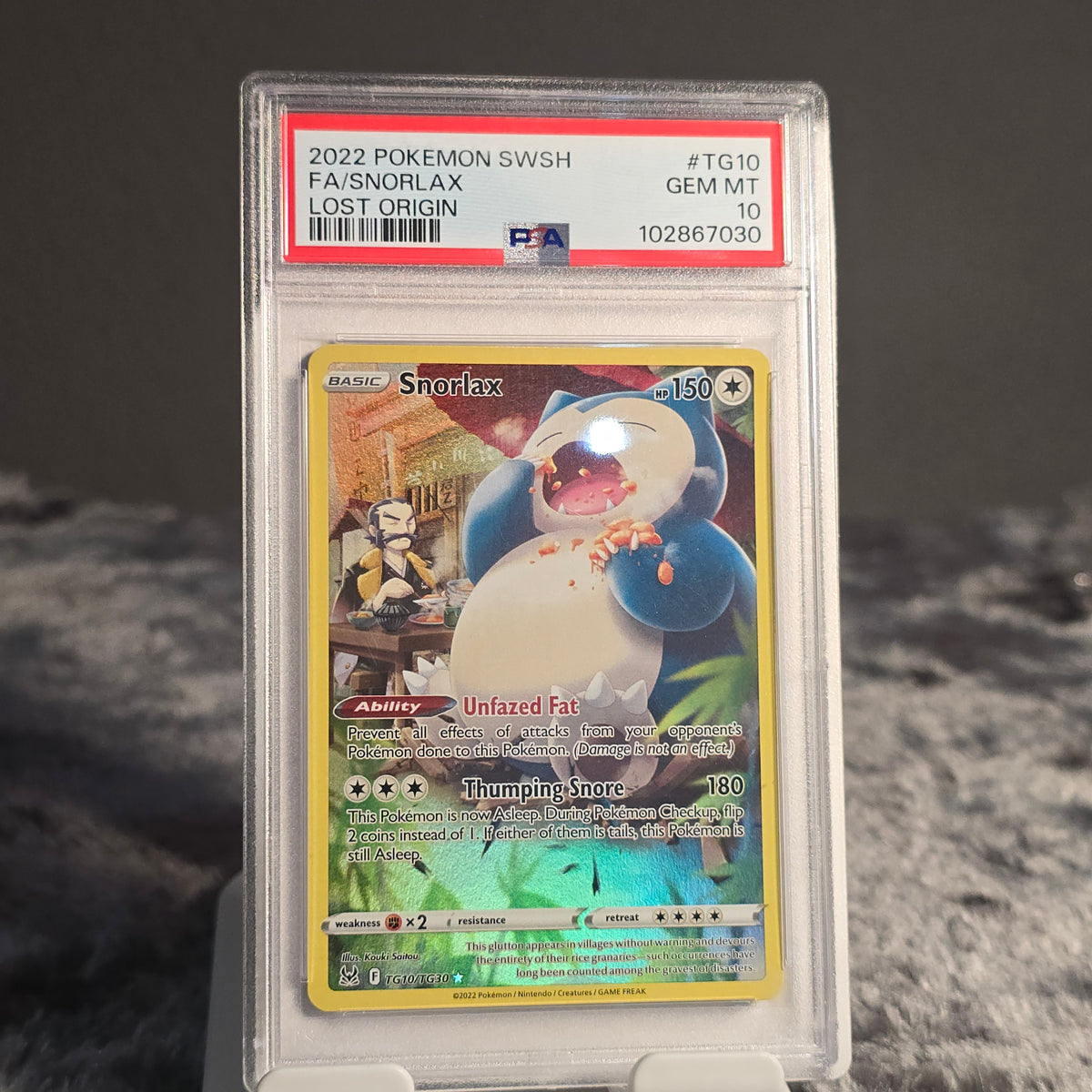 Snorlax TG10/TG30 Lost Origin PSA 10 GEM-MT 102867030