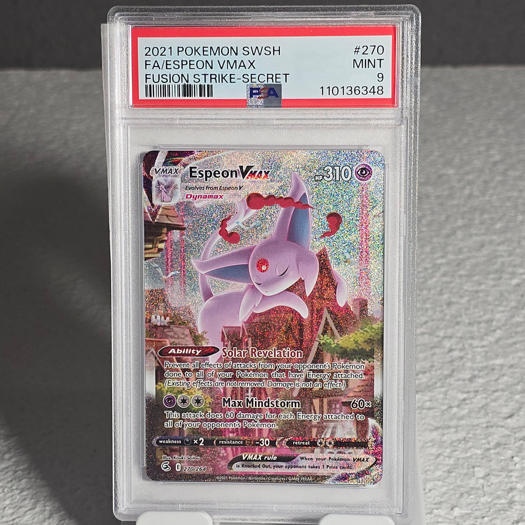 Espeon VMAX (Alternate Art) 270/264 Fusion Strike PSA 9 MINT 110136348