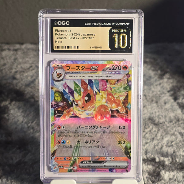 Flareon ex 022/187 Terastal Festival ex CGC Pristine 10 6107956021