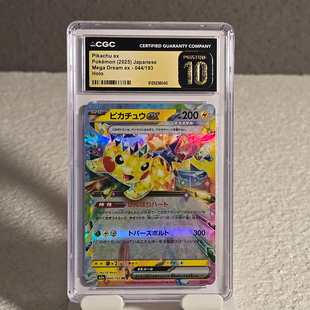 Pikachu ex 044/193 MEGA Dream ex CGC Pristine 10 6125236040