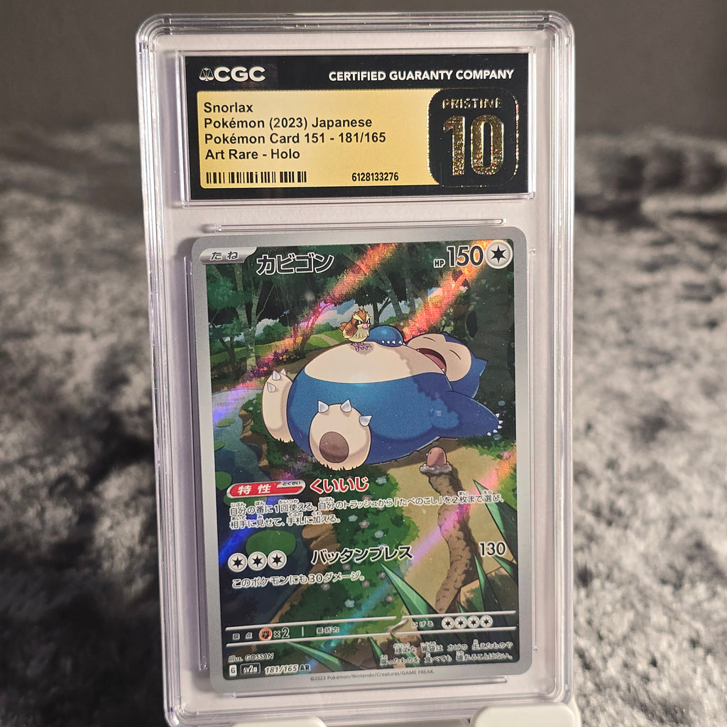 Snorlax 181/165 Pokémon Card 151 CGC 10 Pristine 6128133276