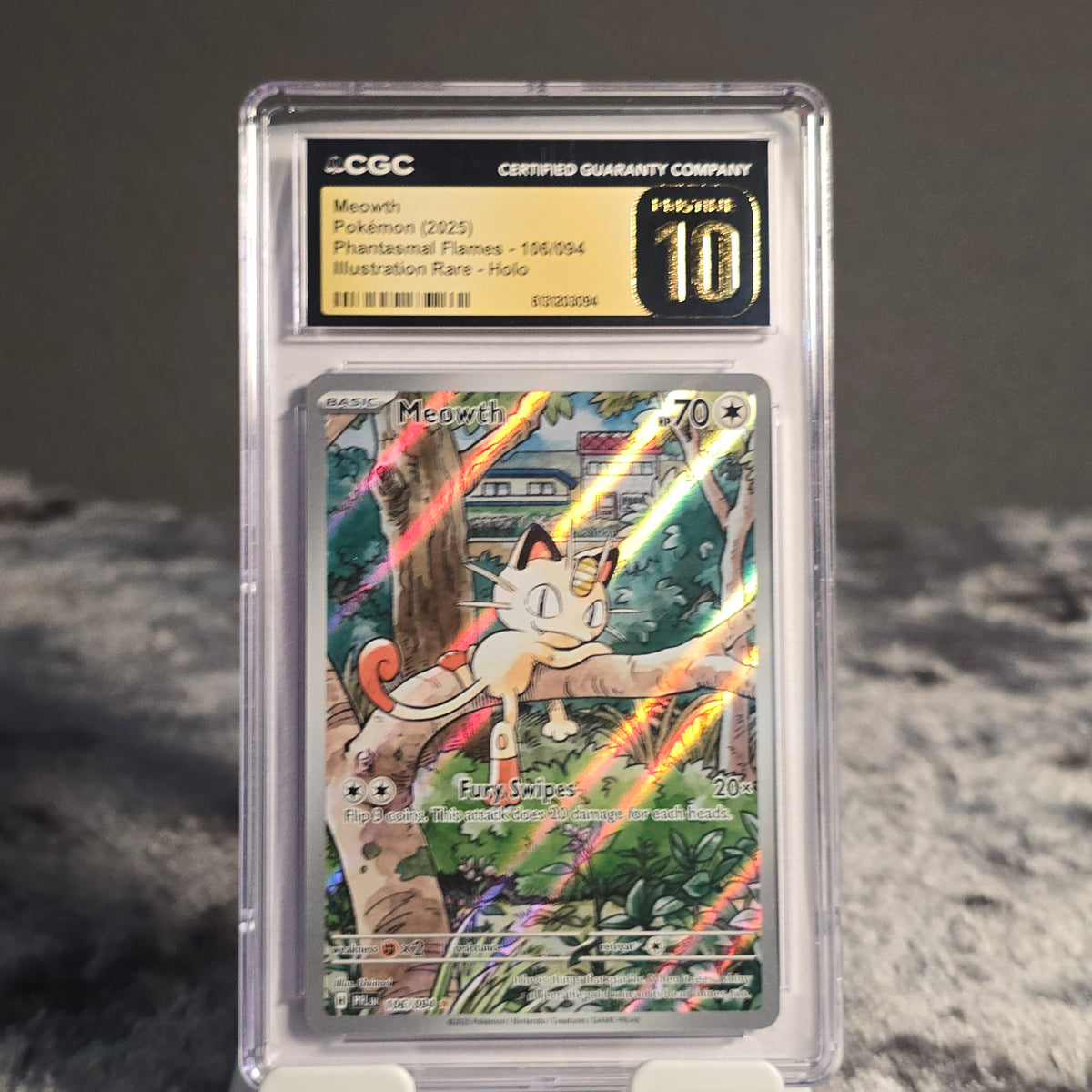 Meowth 106/094 Phantasmal Flames CGC 10 Pristine 6131203094