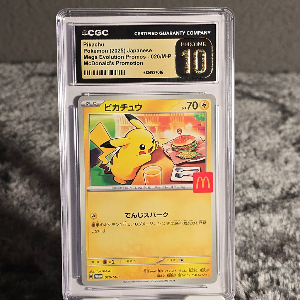 Pikachu 020/M-P Mega Evolution Promos CGC Pristine 10 6134927016