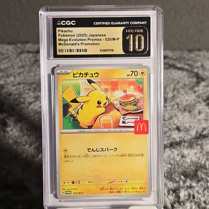 Pikachu 020/M-P Mega Evolution Promos CGC Pristine 10 6134927016