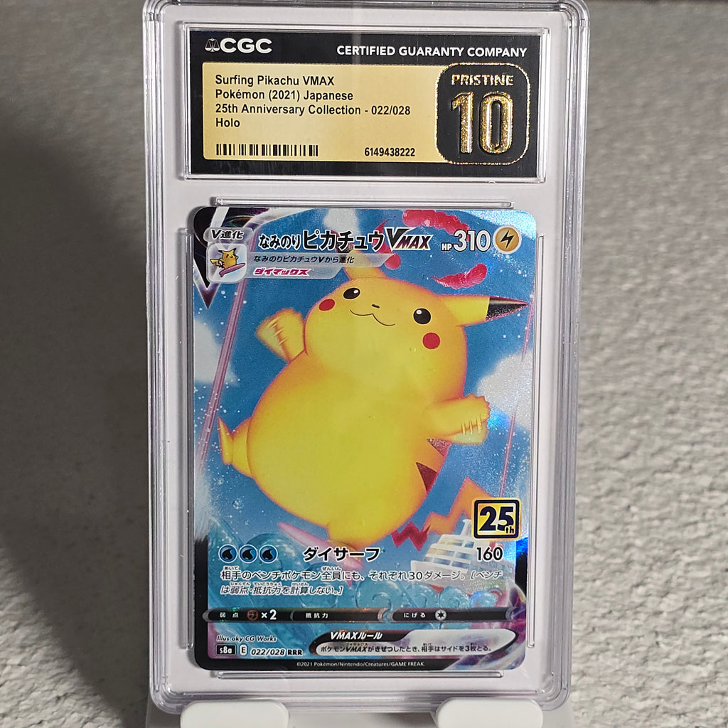 Surfing Pikachu VMAX 022/028 25th Anniversary Collection CGC Pristine 10 6149438222