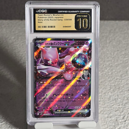 Team Rocket's Mewtwo ex 039/098 The Glory of Team Rocket CGC Pristine 10 6149456187