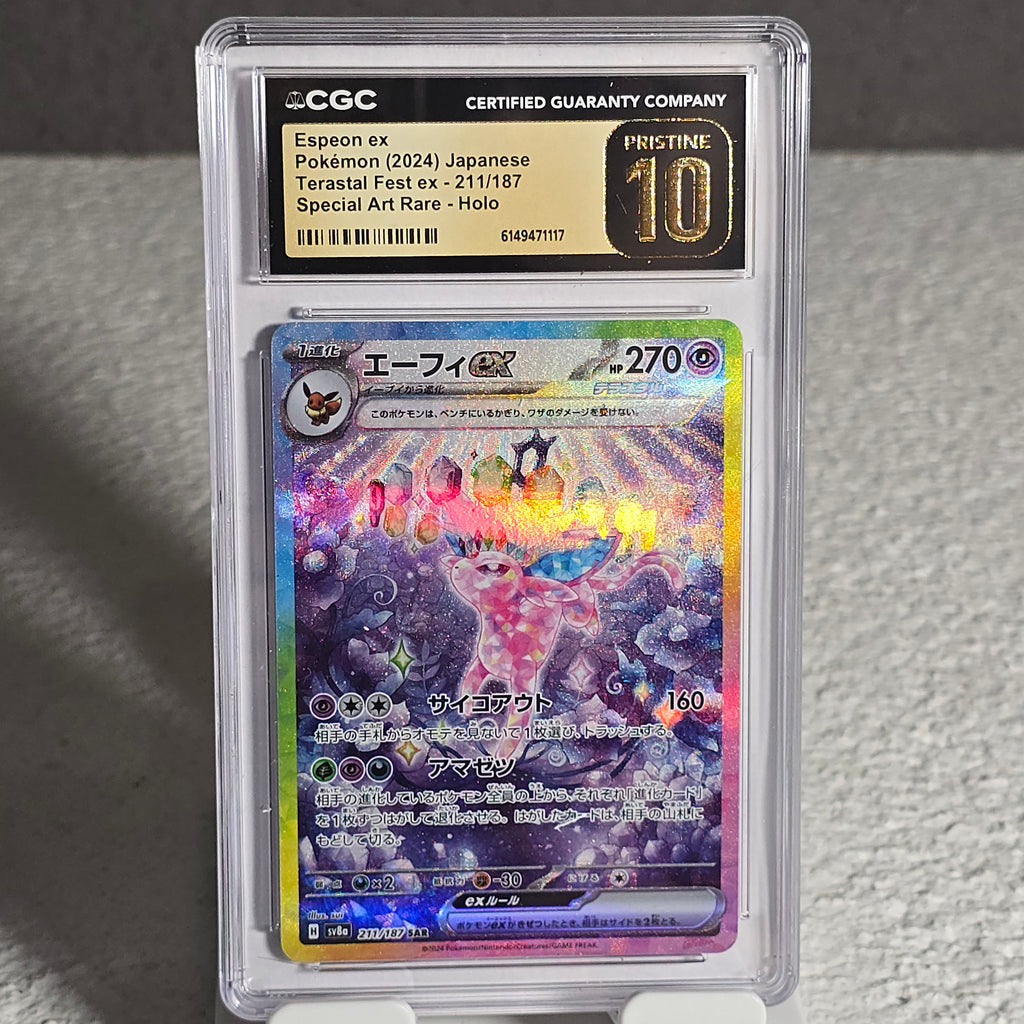Espeon ex 211/187 Terastal Festival ex CGC Pristine 10 6149471117