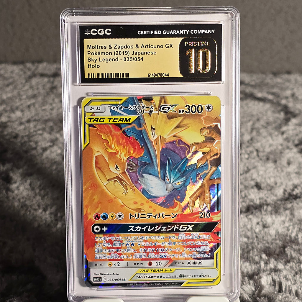 Moltres & Zapdos & Articuno-GX 035/054 Sky Legend CGC Pristine 10 6149478046