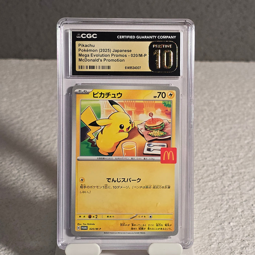 Pikachu 020/M-P Mega Evolution Promos CGC Pristine 10 6149534007