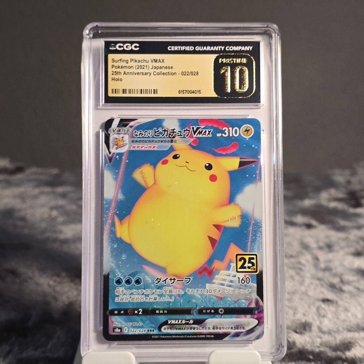 Surfing Pikachu VMAX 022/028 25th Anniversary Collection CGC 10 Pristine 6157004015