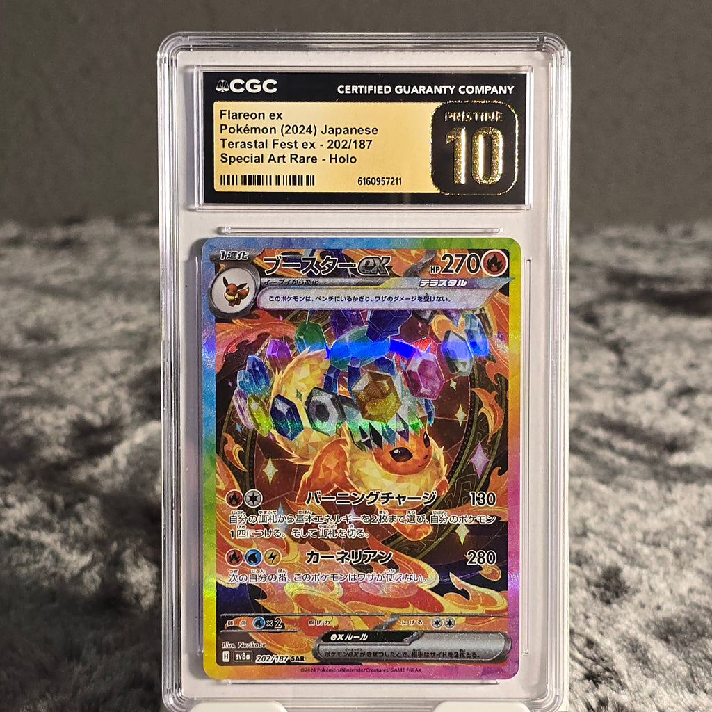 Flareon ex 202/187 Terastal Festival ex CGC Pristine 10 6160957211