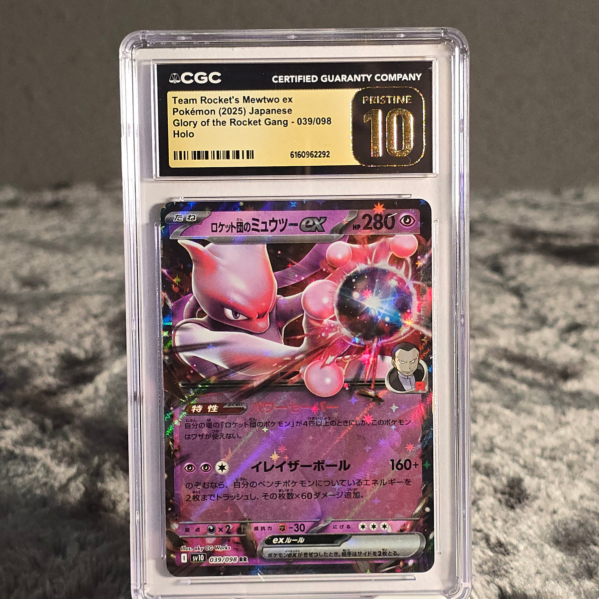 Team Rocket's Mewtwo ex 039/098 The Glory of Team Rocket CGC Pristine 10 6160962292