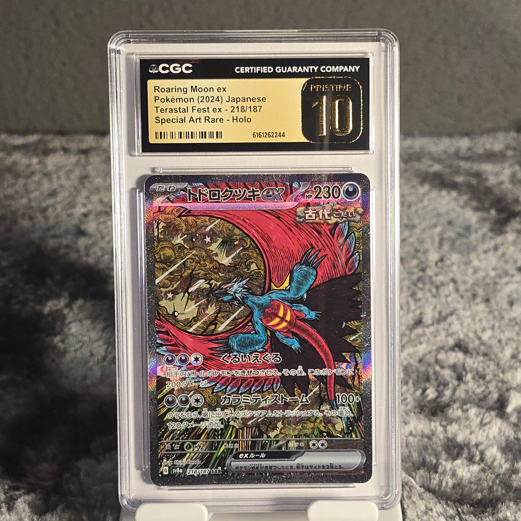 Roaring Moon ex 218/187 Terastal Festival ex CGC Pristine 10 6161262244
