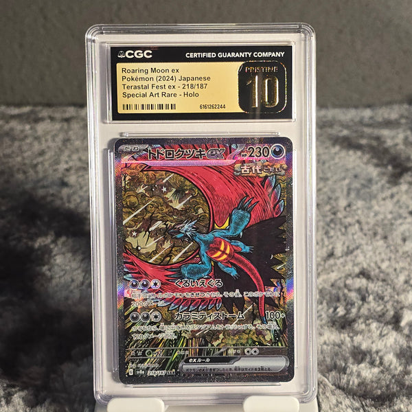 Roaring Moon ex 218/187 Terastal Festival ex CGC Pristine 10 6161262244