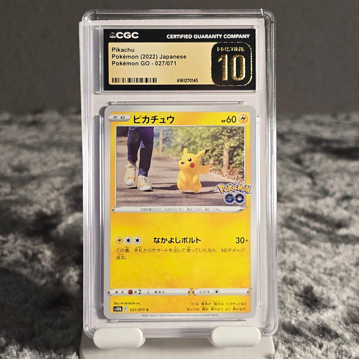 Pikachu 027/071 Pokémon GO CGC Pristine 10 6161270145