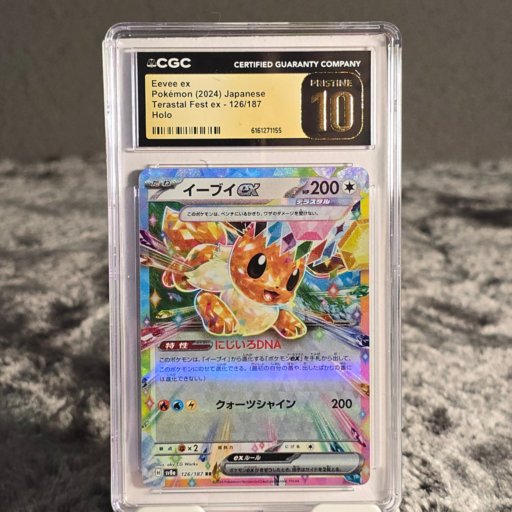 Eevee ex 126/187 Terastal Festival ex CGC Pristine 10 6161271155