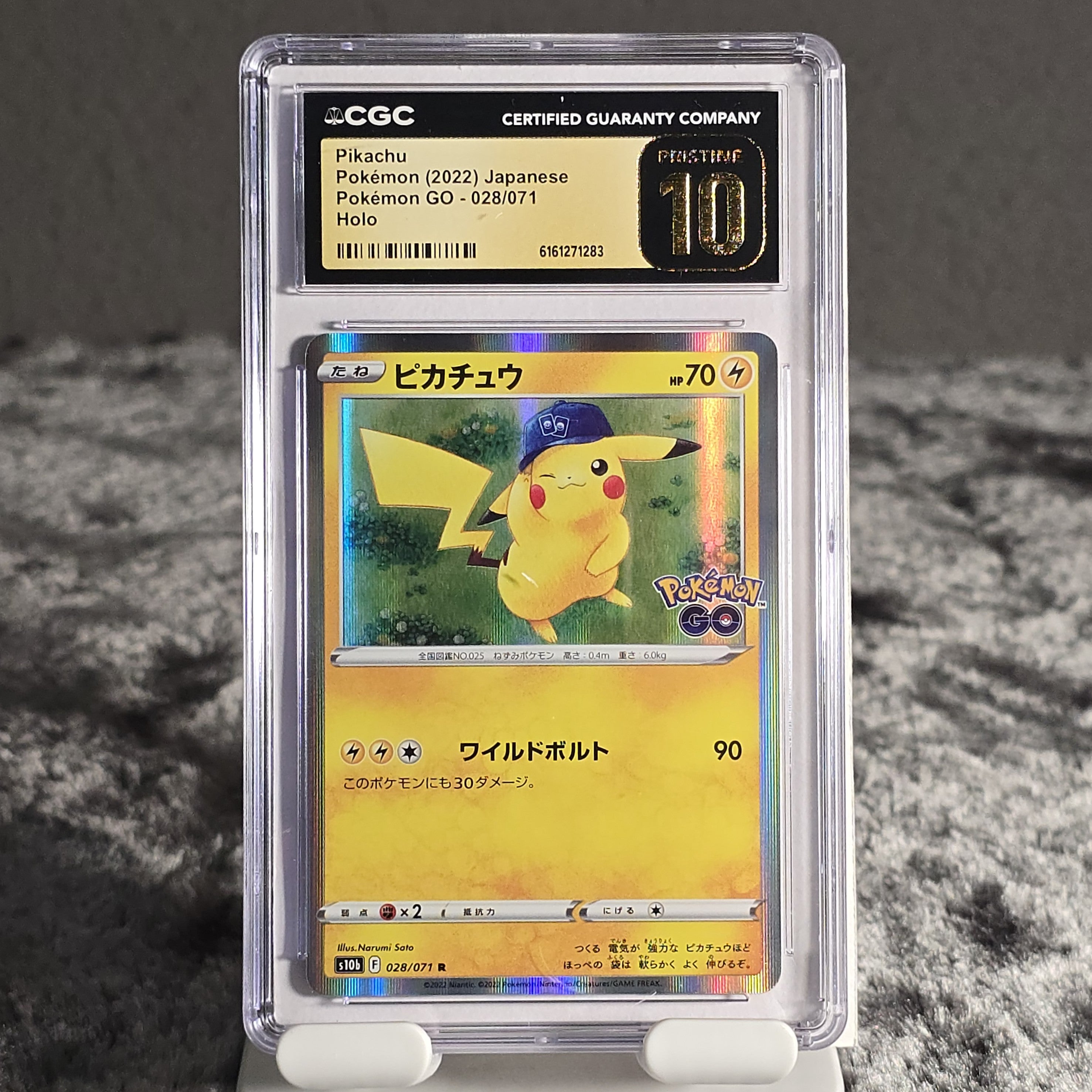 Pikachu 028/071 Pokémon GO CGC Pristine 10 6161271283 – Rakki Kado