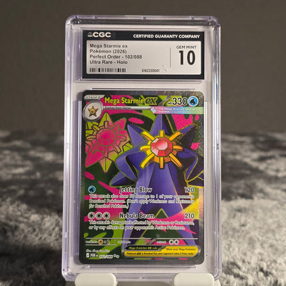 Mega Starmie ex 102/088 Perfect Order CGC 10 Gem Mint 6162330041