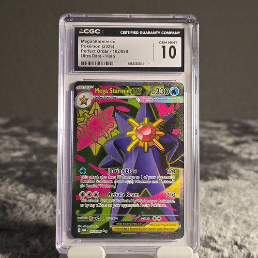 Mega Starmie ex 102/088 Perfect Order CGC 10 Gem Mint 6162330041