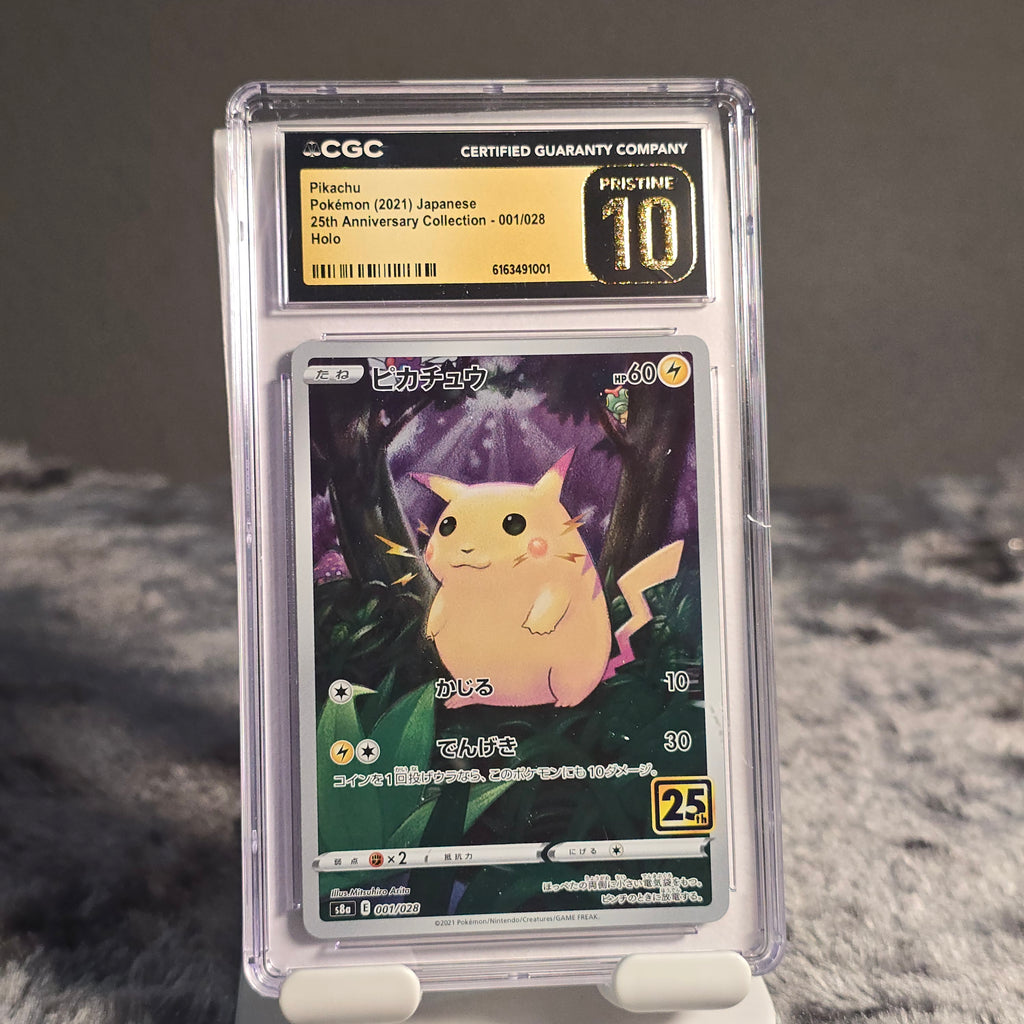 Pikachu 001/028 25th Anniversary Collection CGC 10 Pristine 6163491001