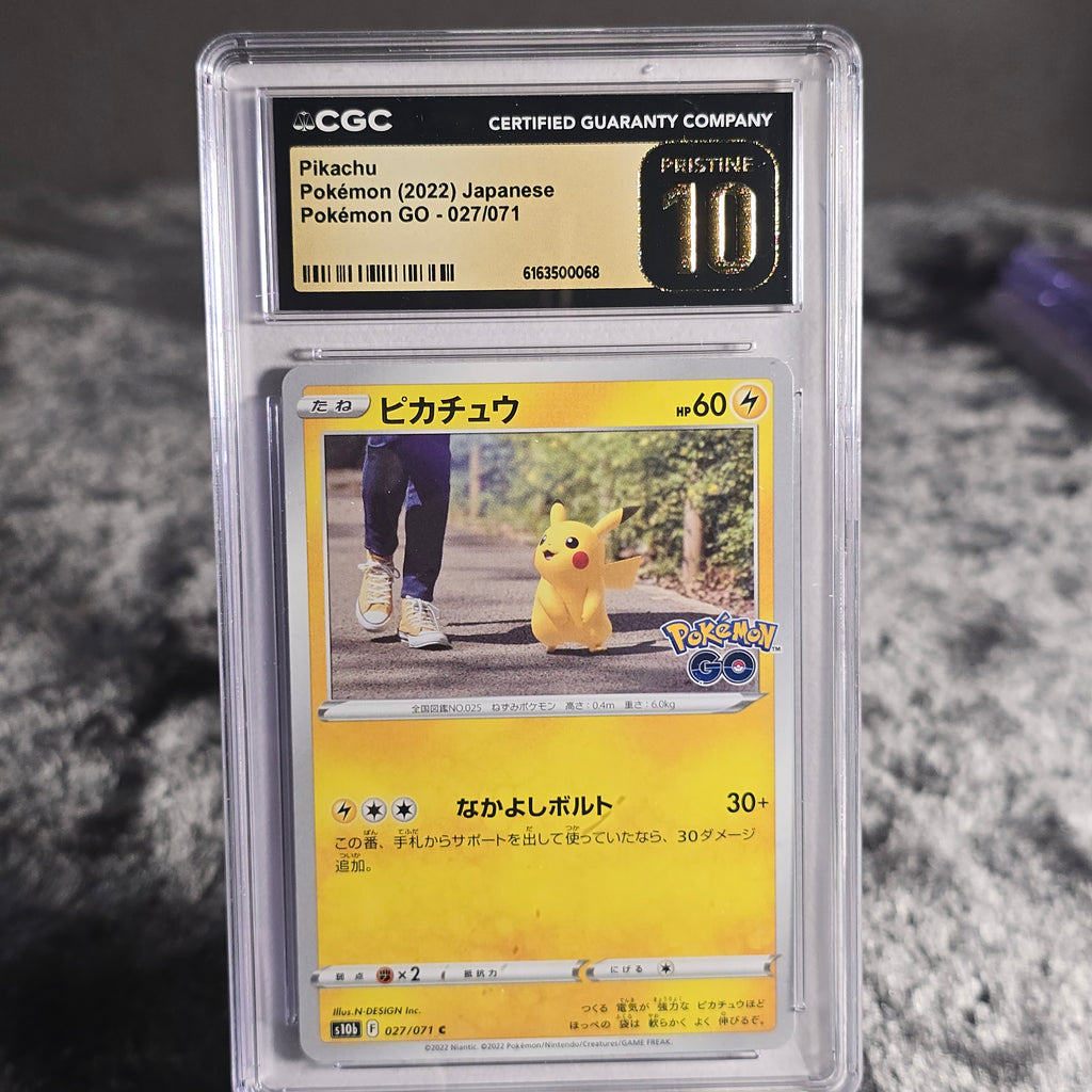 Pikachu 027/071 Pokémon GO CGC 10 Pristine 6163500068