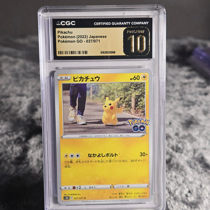 Pikachu 027/071 Pokémon GO CGC 10 Pristine 6163500068