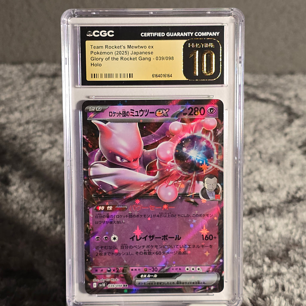 Team Rocket's Mewtwo ex 039/098 The Glory of Team Rocket CGC Pristine 10 6164016164