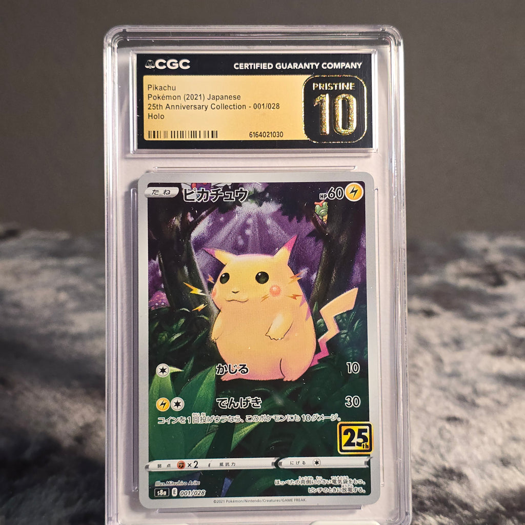 Pikachu 001/028 25th Anniversary Collection CGC 10 Pristine 6164021030