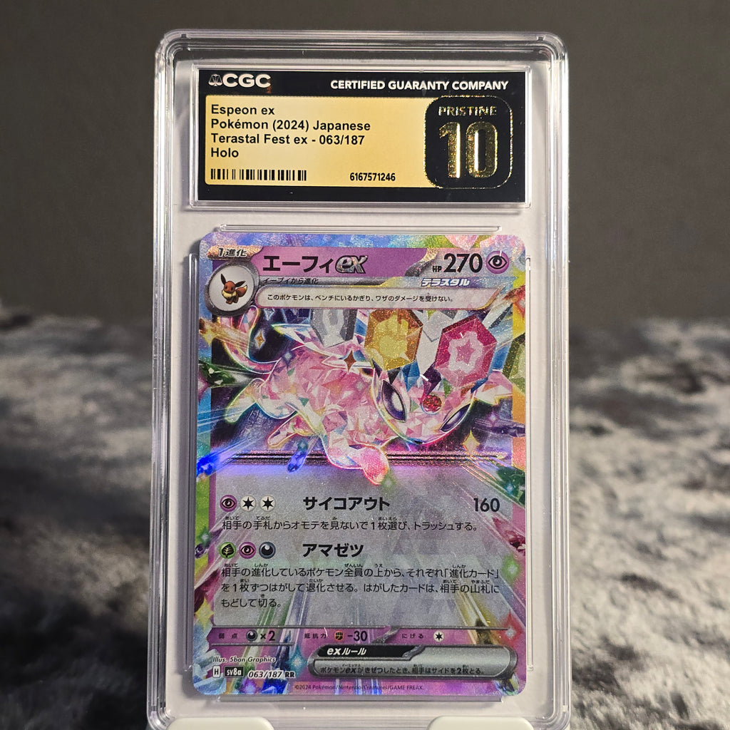 Espeon ex 063/187 Terastal Festival ex CGC 10 Pristine 6167571246