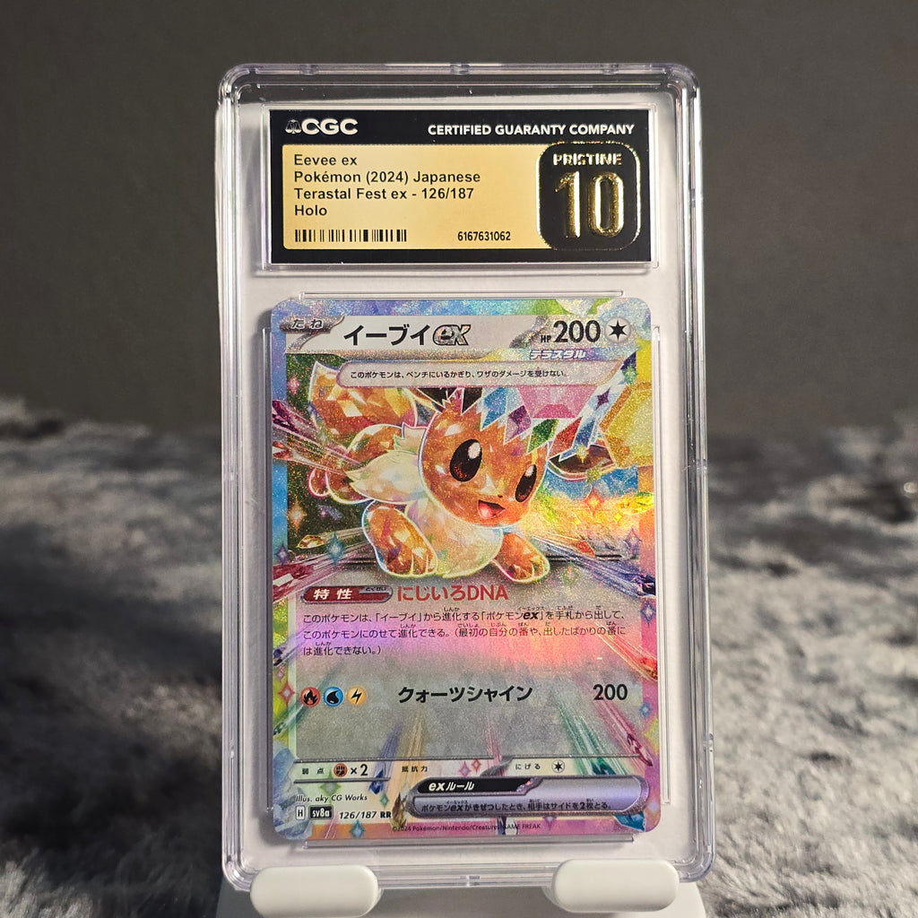 Eevee ex 126/187 Terastal Festival ex CGC 10 Pristine 6167631062