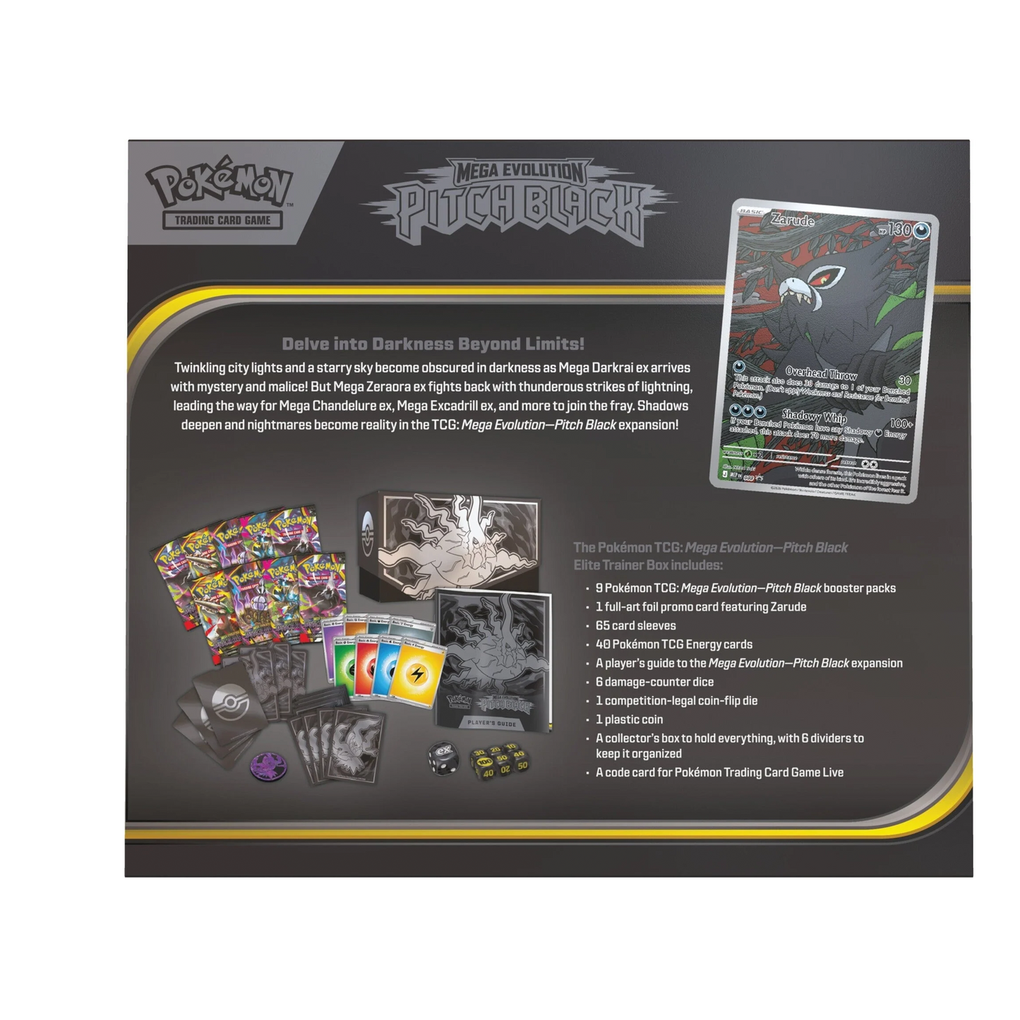 [Upcoming Pre Order] Pokémon TCG: Mega Evolution: Pitch Black Elite Trainer Box - ME05